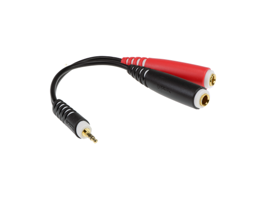 Klotz AYS3 Short Y Cable 20cm TRS 3.5 mm To 2xTS 6.35 mm