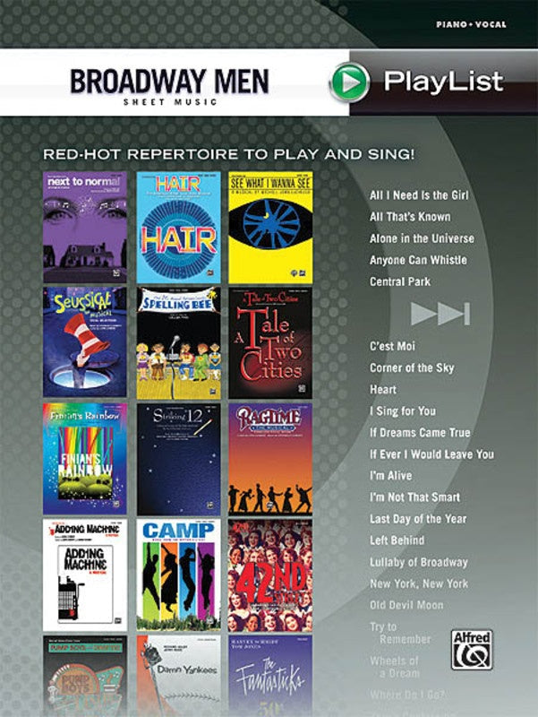Broadway Men Sheet Music Playlist PVG