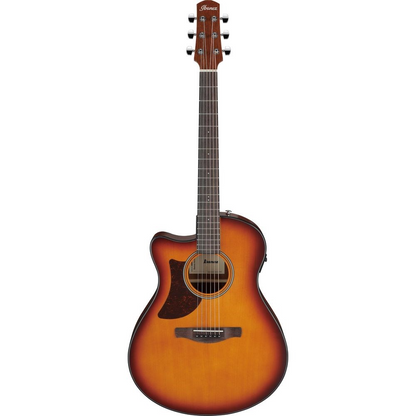Ibanez AAM50LCE Open Pore Top Left Handed Electric Acoustic Guitar in Light Brown Sunburst