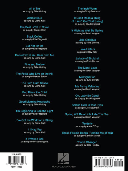 Jazz Divas Original Keys For Singers