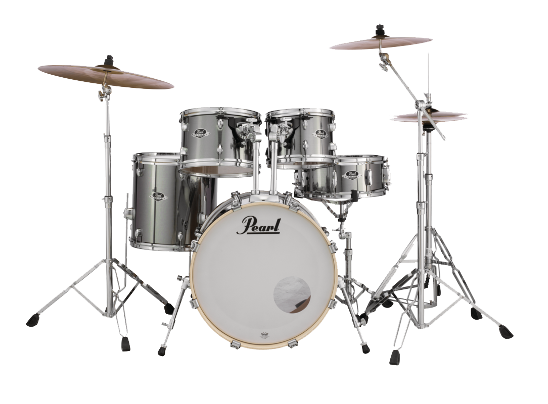 Pearl Export 20" Fusion 5 Piece Drum Kit in Smokey Chrome