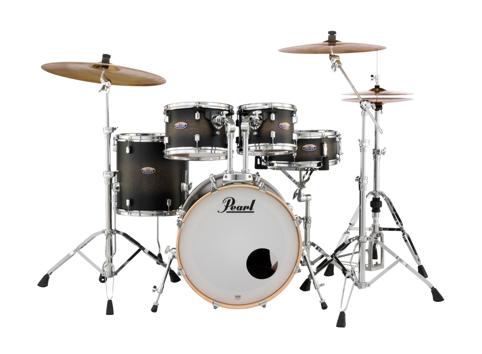 Pearl Decade Maple 20" Fusion Drumkit Increda-Bundle in Satin Black Burst