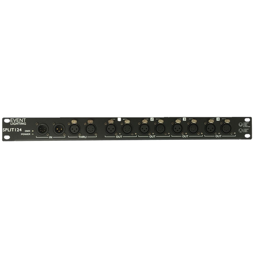 Event Lighting SPLIT 124 4 way DMX Splitter
