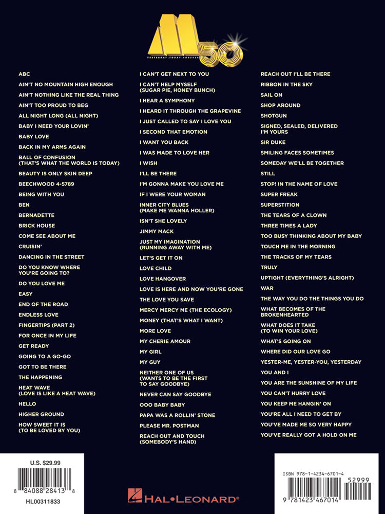 Motown 50th Anniversary Songbook PVG