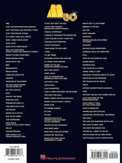 Motown 50th Anniversary Songbook PVG