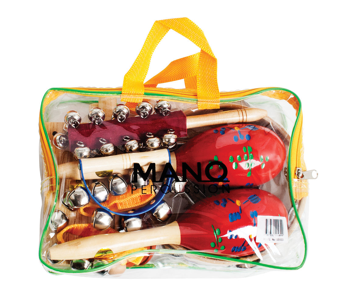 Mano Percussion 9 Piece Percussion Set and Bag