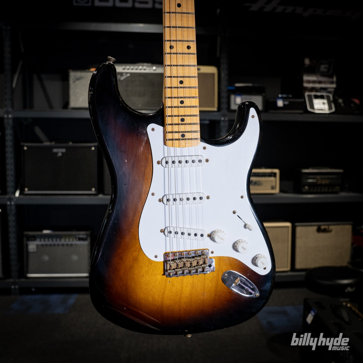 Fender Custom Shop Limited Edition 70th Anniversary 1954 Stratocaster Journeyman Relic Electric Guitar in Wide-Fade 2-Color Sunburst
