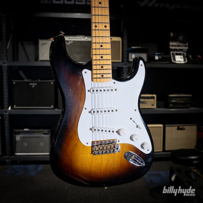Fender Custom Shop Limited Edition 70th Anniversary 1954 Stratocaster Journeyman Relic Electric Guitar in Wide-Fade 2-Color Sunburst