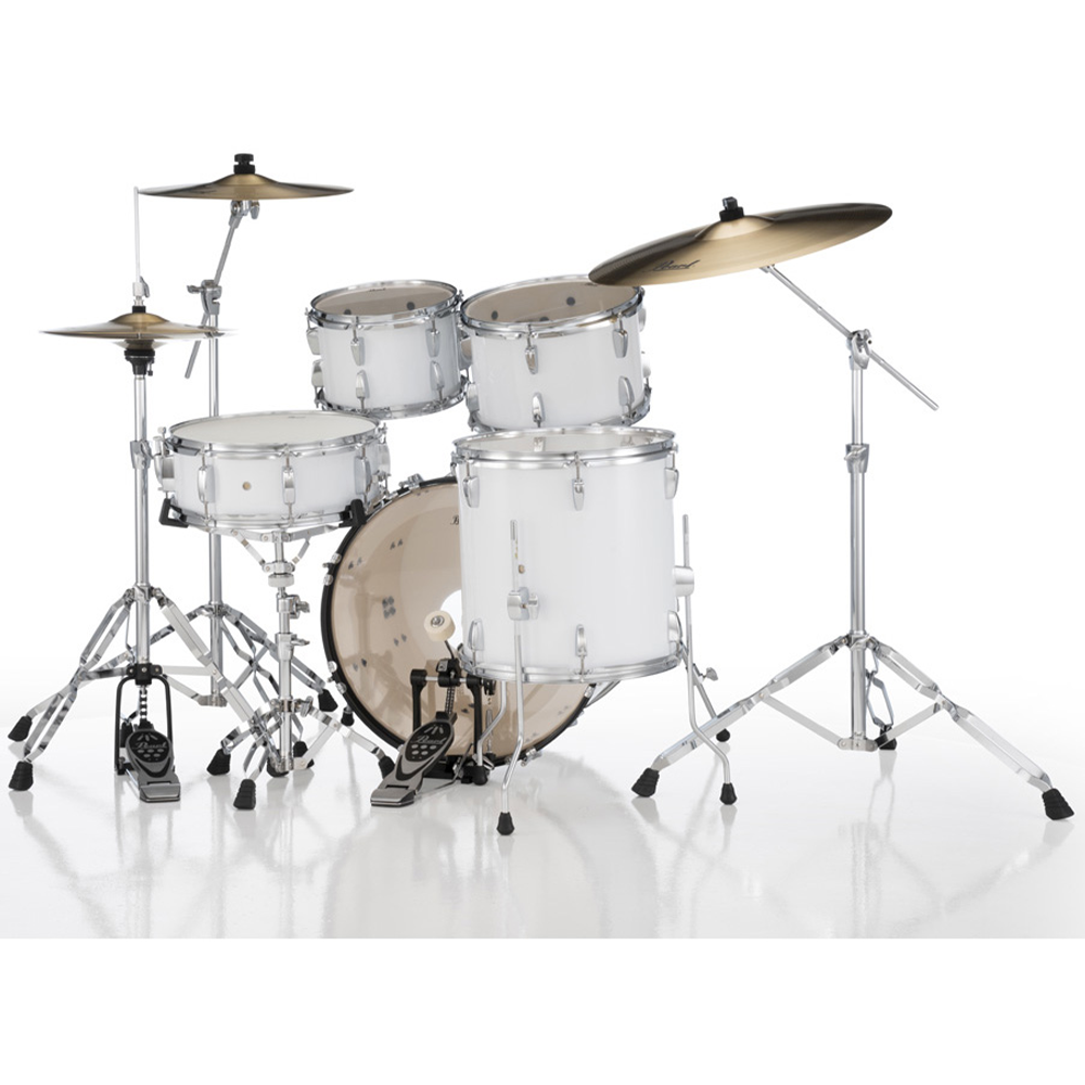Pearl Roadshow-Plus 5-Piece Drum Kit with Cymbal Pack in Pure White