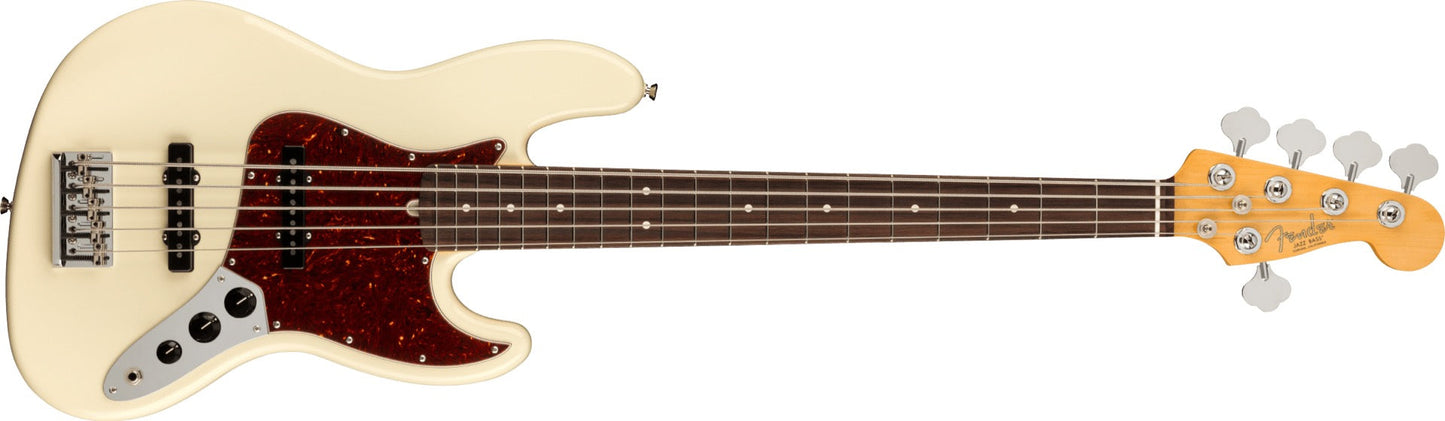 Fender American Professional II Jazz Bass V, Rosewood Fingerboard in Olympic White