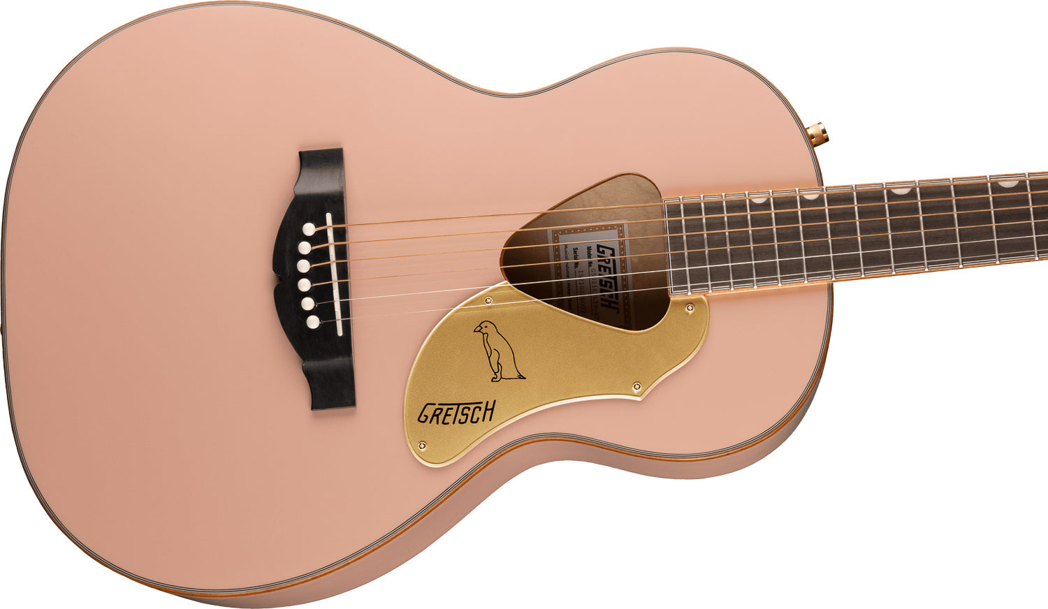 Gretsch G5021E Rancher Penguin Parlor Acoustic Electric Guitar in Shell Pink