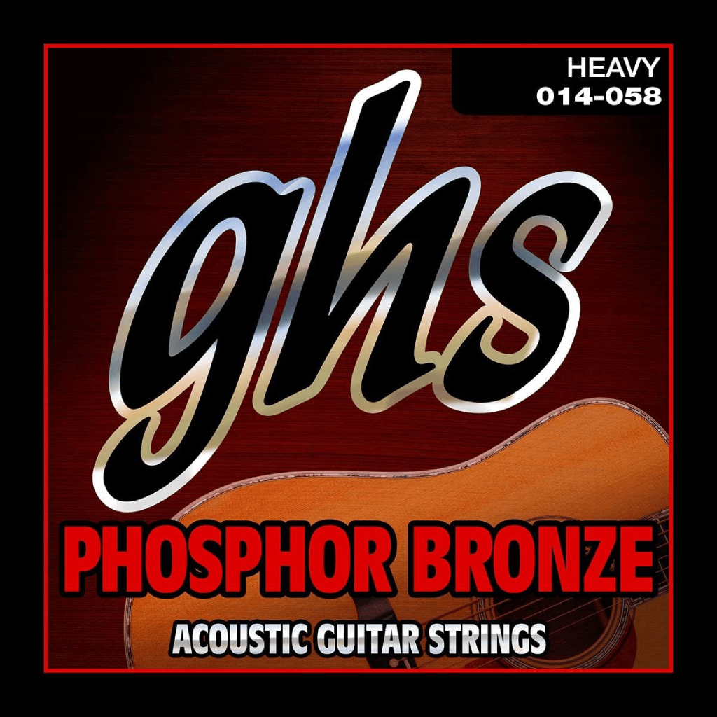 GHS 340 Heavy Phosphor Bronze Acoustic Guitar Strings 14-58 Gauge