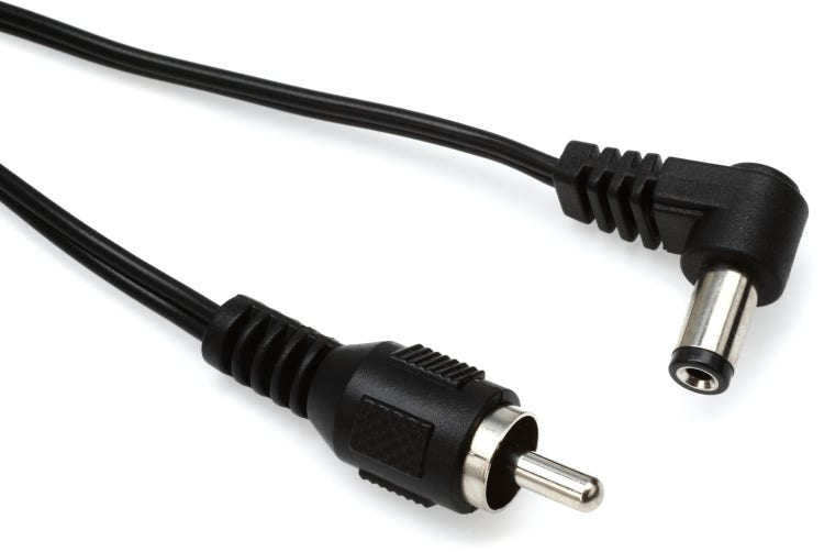 CIOKS 1015 Type 1 5,5 & 2,1mm Centre Negative DC Plug L shape 15cm in Black