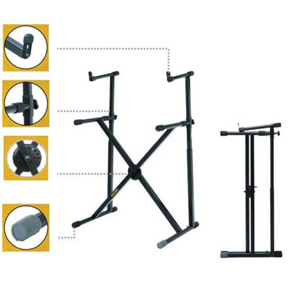 Hercules KS210B X-Braced Double Tier Keyboard stand