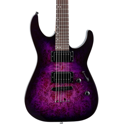 ESP LTD M-200DX NT Electric Guitar in Purple Burst