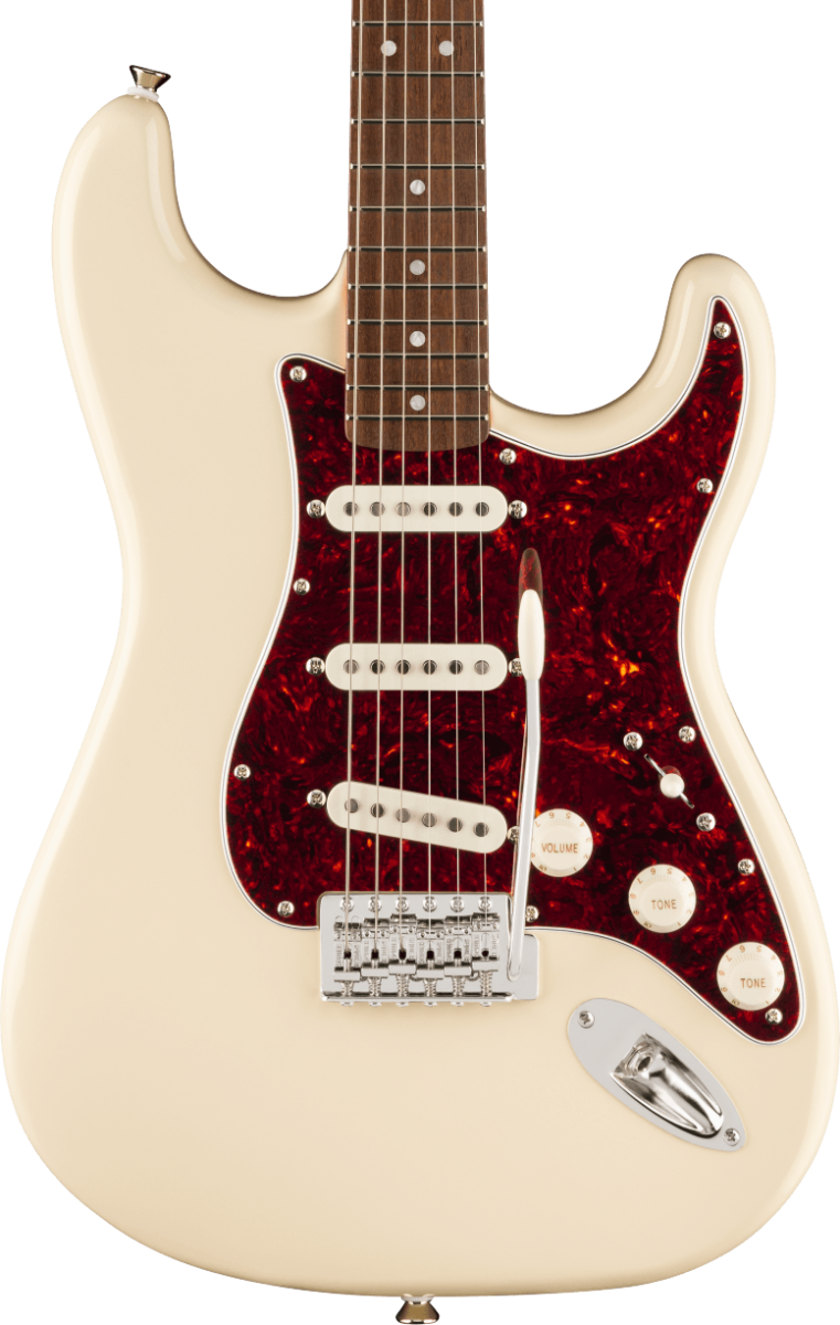 Squier FSR Classic Vibe 60s Stratocaster, Laurel Fingerboard, Tortoiseshell Pickguard in Olympic White