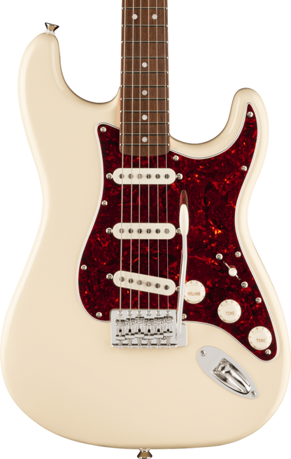 Squier FSR Classic Vibe 60s Stratocaster, Laurel Fingerboard, Tortoiseshell Pickguard in Olympic White