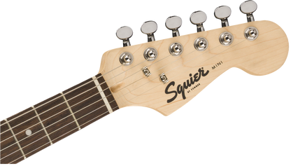 Squier FSR Mini Stratocaster, Laurel Fingerboard, White Pickguard in Competition Orange
