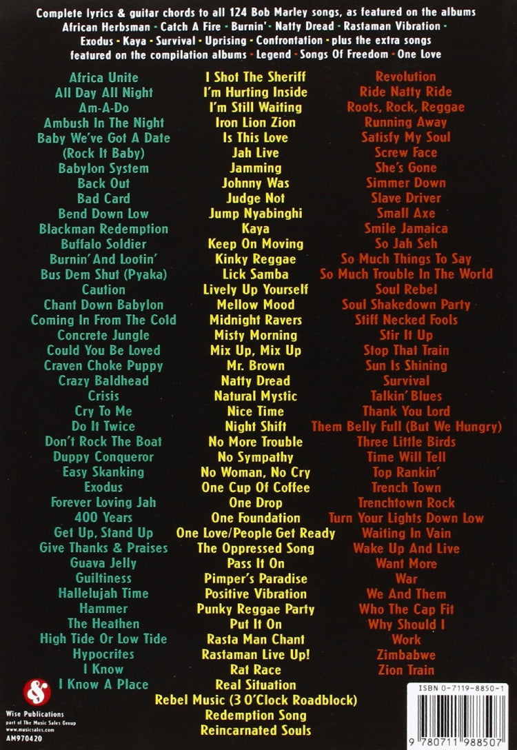 Bob Marley Complete Chord Songbook