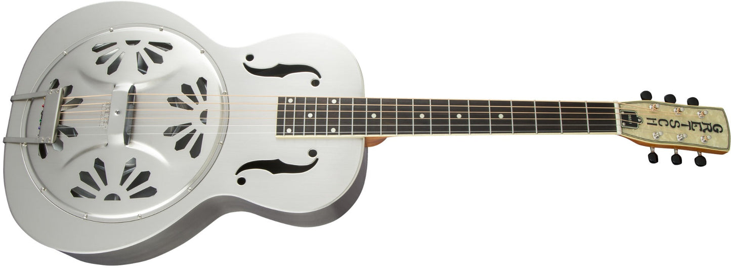 Gretsch G9221 Bobtail Steel Round-Neck A.E., Steel Body Spider Cone Resonator Guitar, Fishman Nashville Resonator Pickup