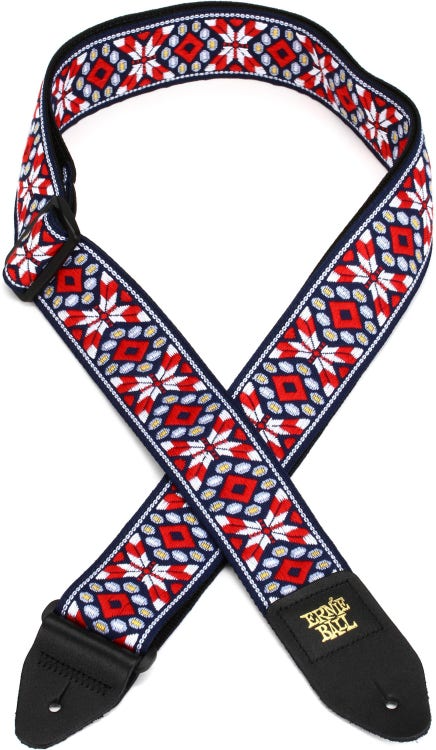 Ernie Ball Jacquard Strap in Taos Fire Red