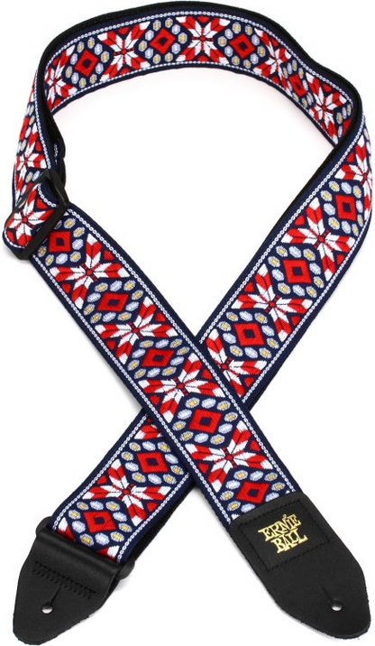 Ernie Ball Jacquard Strap in Taos Fire Red