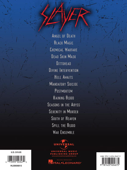 Slayer Guitar Collection Guitar Recorded Versions Softcover Tab
