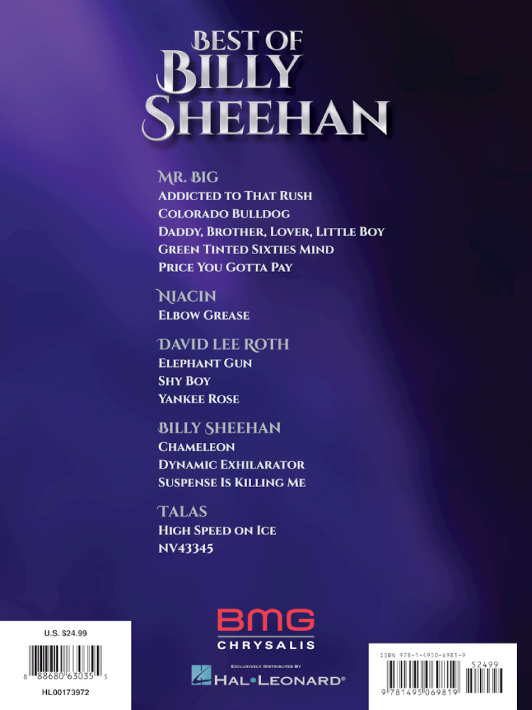 Best of Billy Sheehan Bass Guitar TAB Recorded Versions