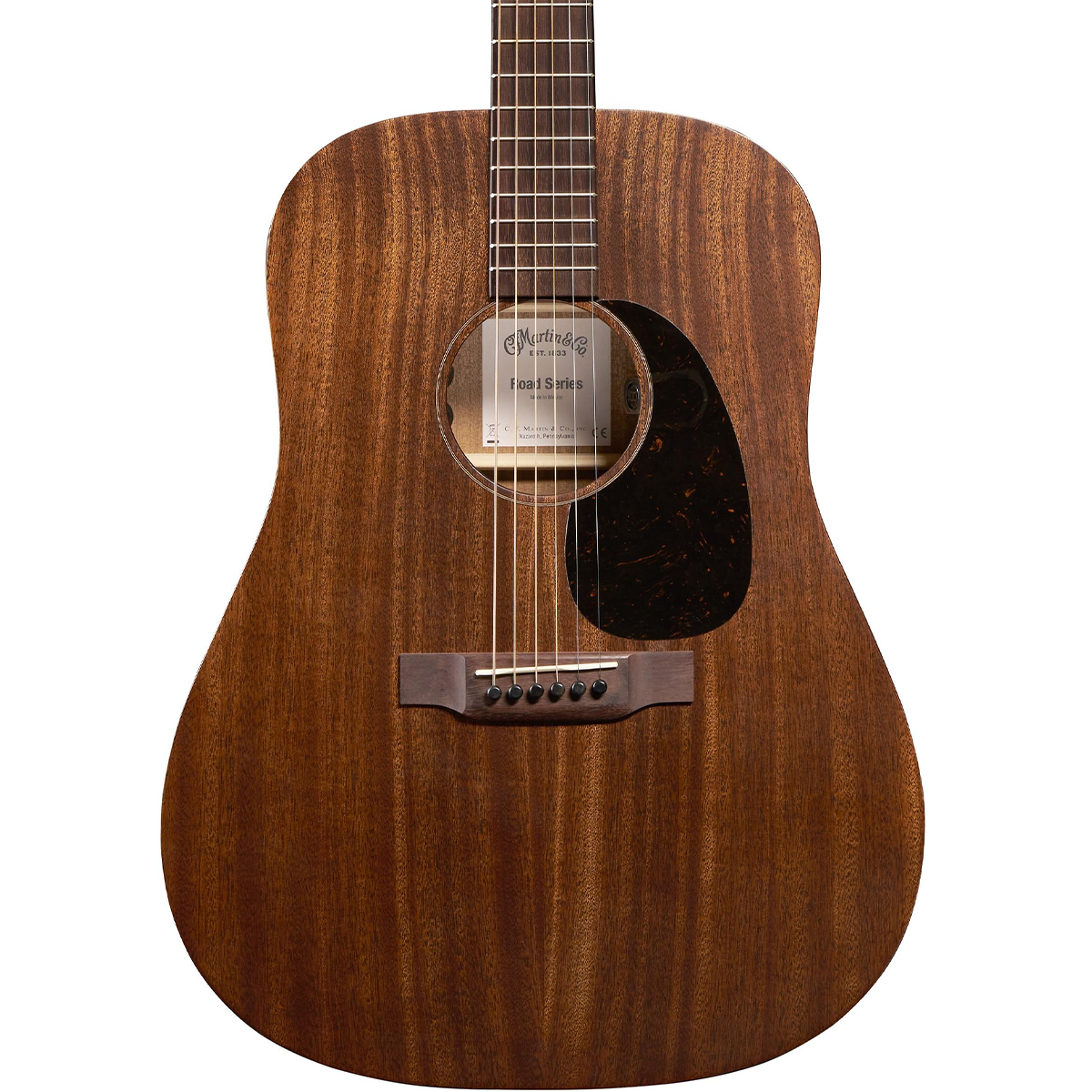 Martin D-10E Retro Sapele Road Series Acoustic Electric Guitar in Dark Mahogany