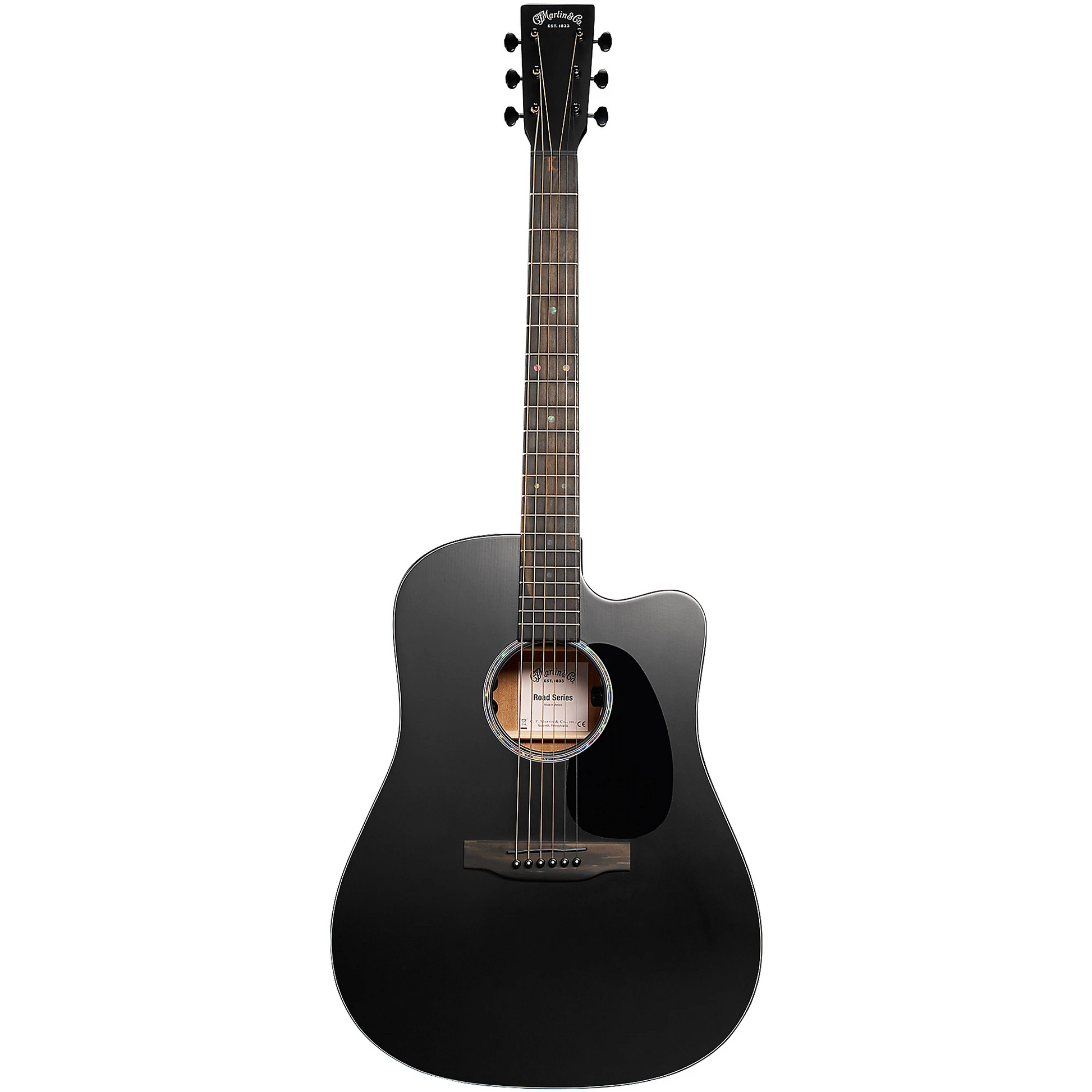 Martin Road Series DC-10E Modern Acoustic Electric Guitar in Black