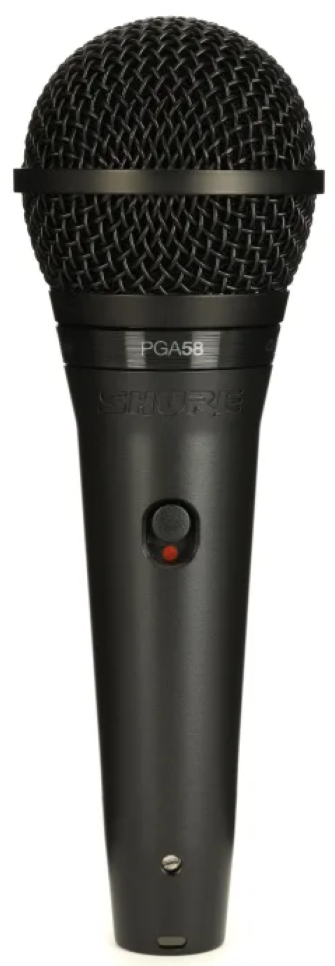 SHURE PGA58 Dynamic Microphone with XLR-QTR Cable