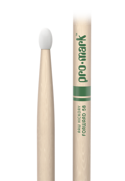 Promark Forward 5B Raw Hickory Nylon Tip Natural Drumsticks