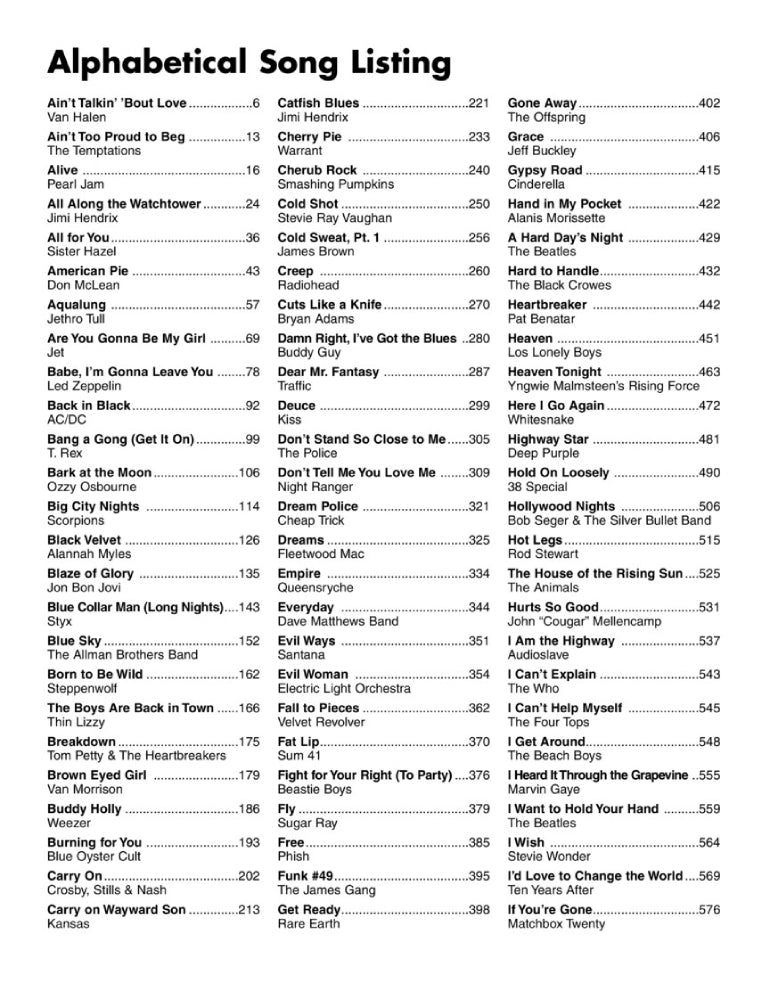 Guitar Tab White Pages Volume 3 Recorded Version Guitar Tab