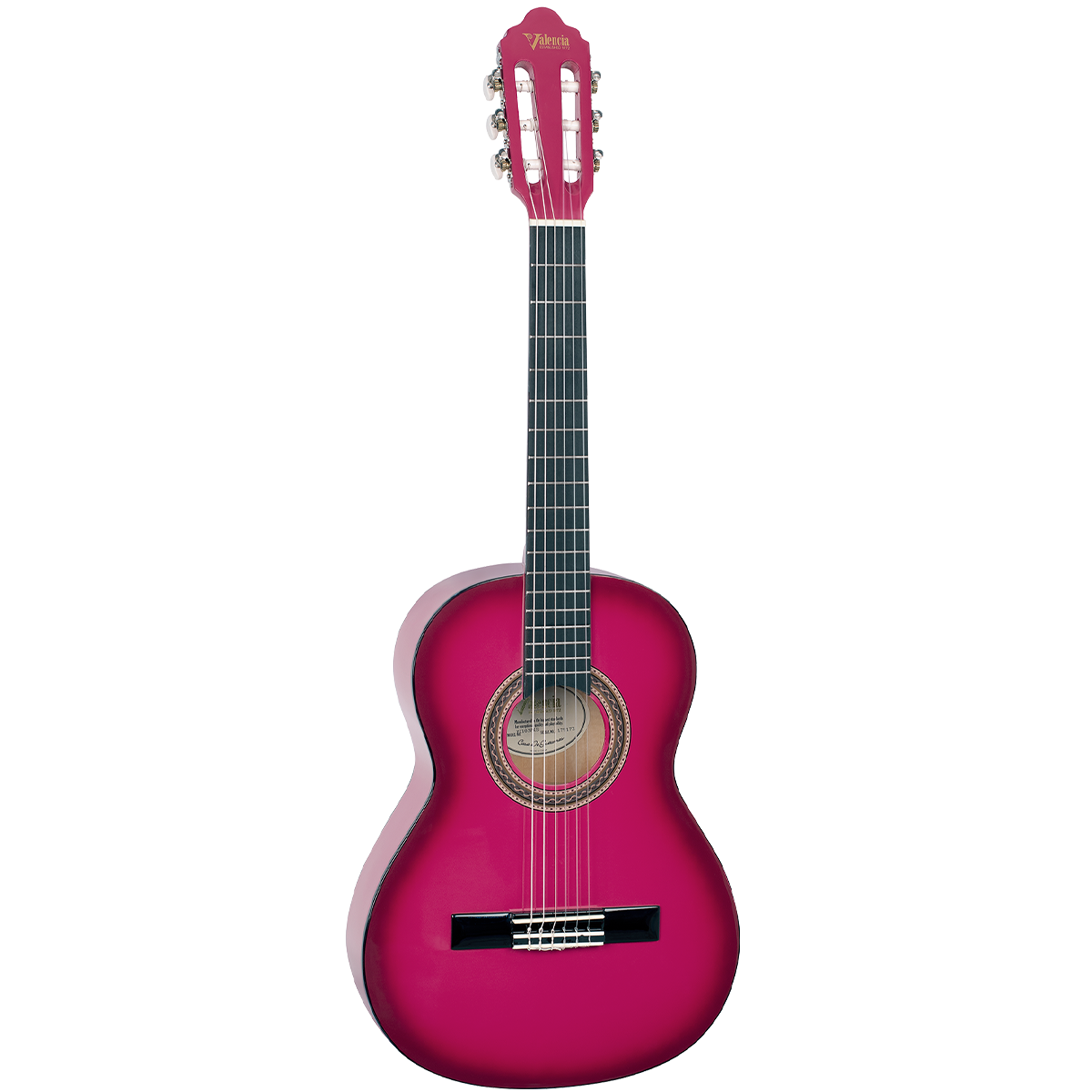 Valencia Series 100 3/4 Size Classical Guitar in Pink Sunburst