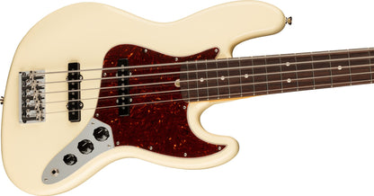 Fender American Professional II Jazz Bass V, Rosewood Fingerboard in Olympic White