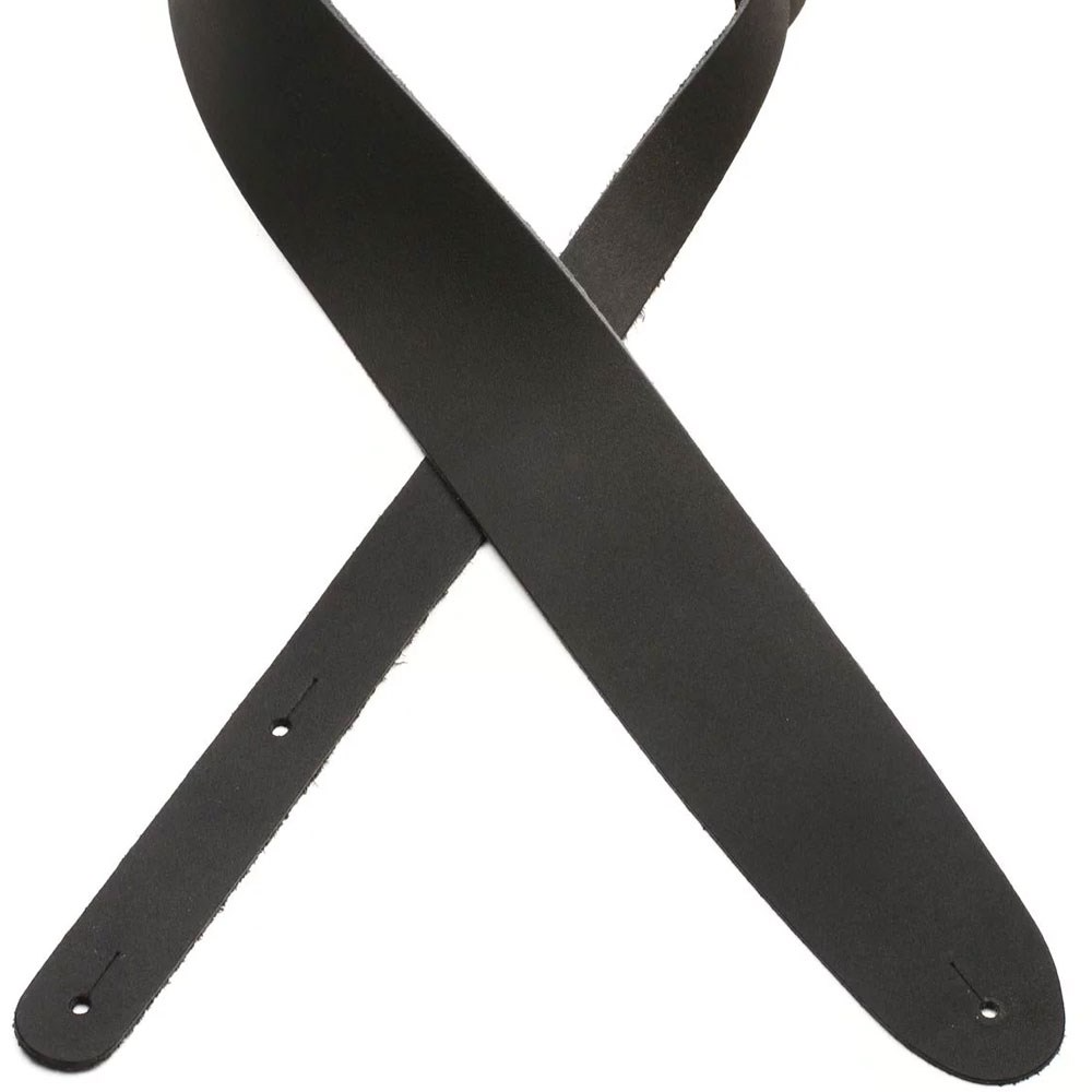 D'Addario Basic Classic Leather Guitar Strap in Black