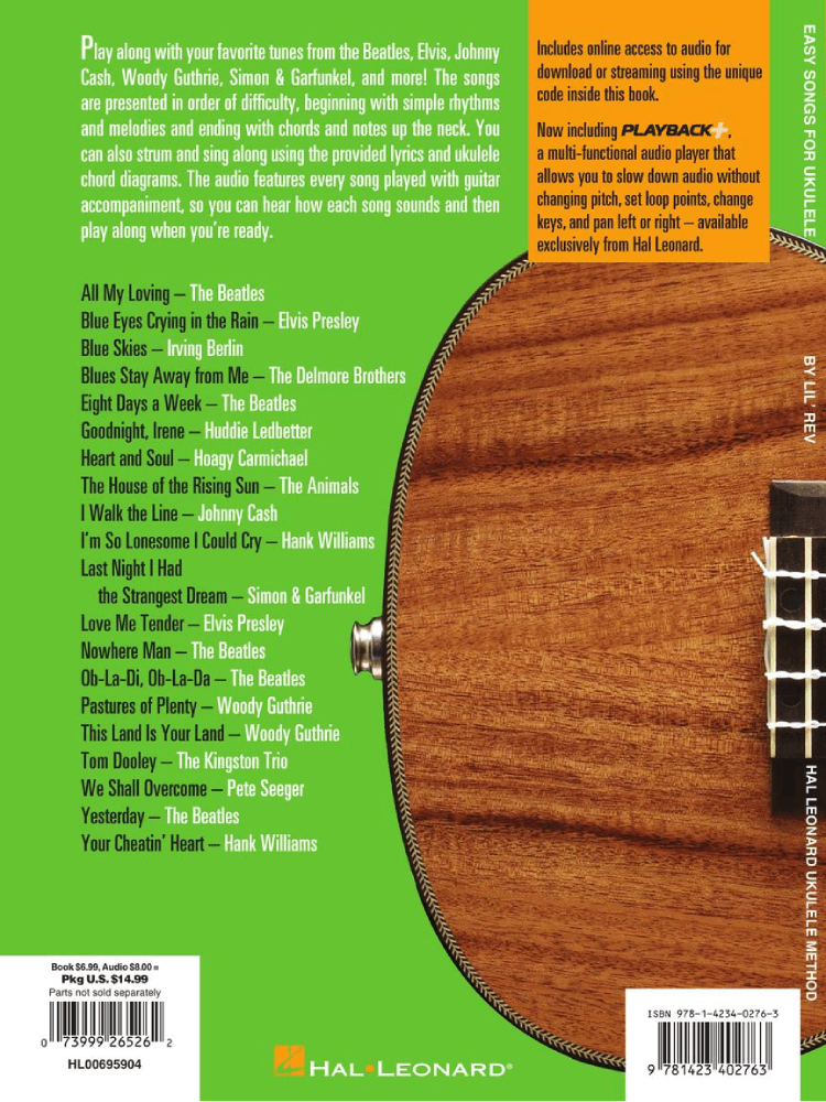 Easy Songs for Ukulele Hal Leonard Ukulele Method