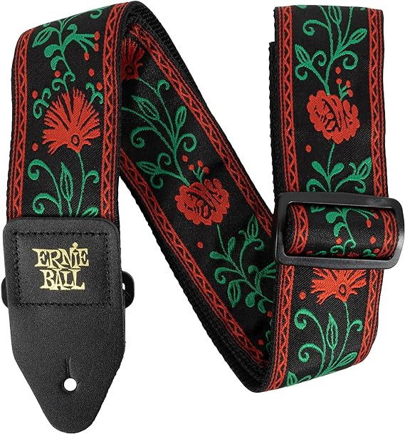 Ernie Ball Classic Jacquard Guitar Or Bass Strap in Western Rose