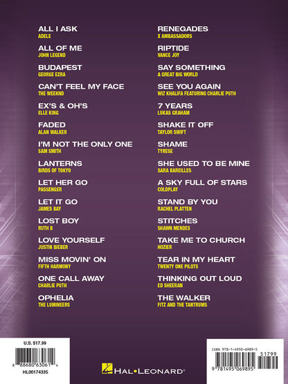 Popular Sheet Music 30 Hits From 2014-2016 PVG