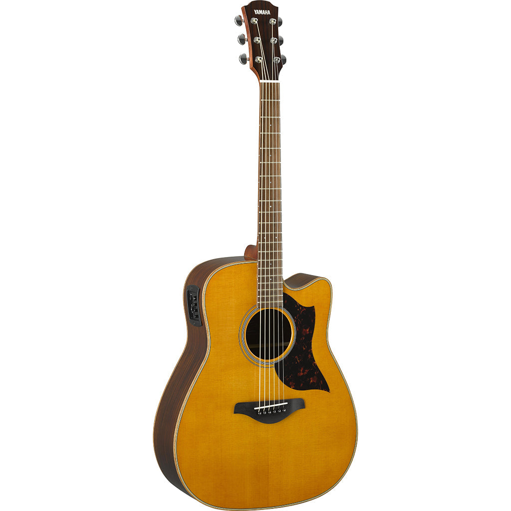 Yamaha A1R Dreadnaught Acoustic Electric Guitar in Vintage Natural