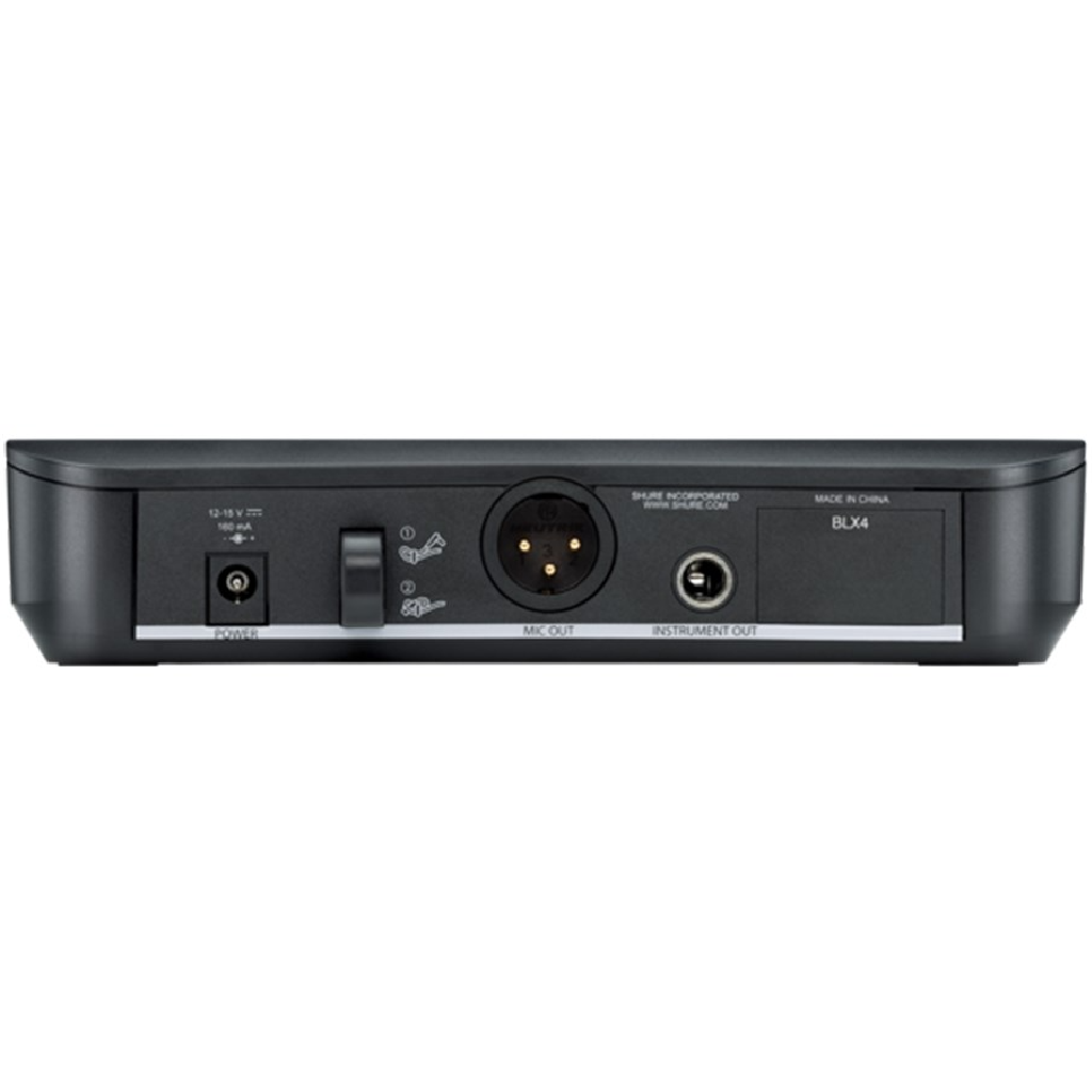 Shure Wireless Handheld System BLX2 Tx; PG58 Mic; BLX4 Rx Auto Setup 662-686MHz