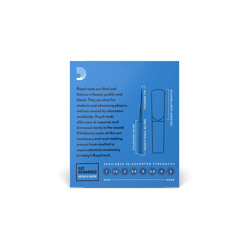 Royal By D'Addario Strength 2.0 10 Pack Bb Clarinet Reeds