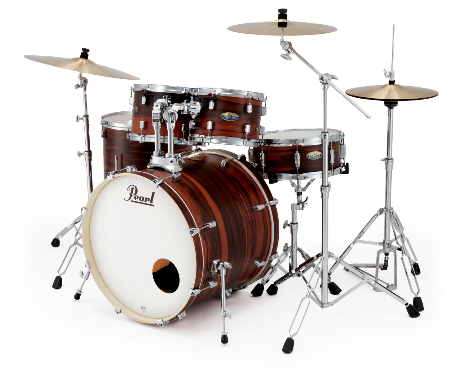 Pearl Decade Maple Exotic 22" Drum Kit w/HW in Matte Dark Walnut