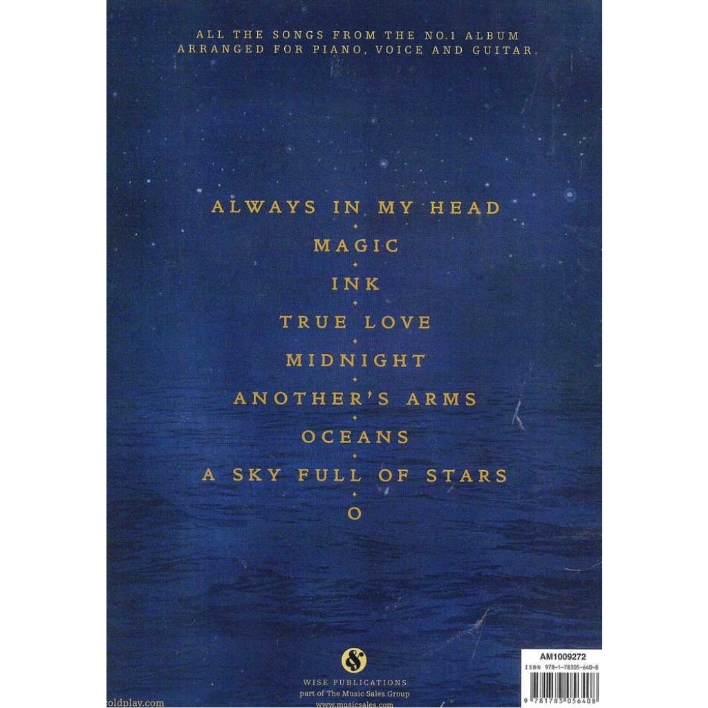Coldplay Ghost Stories PVG