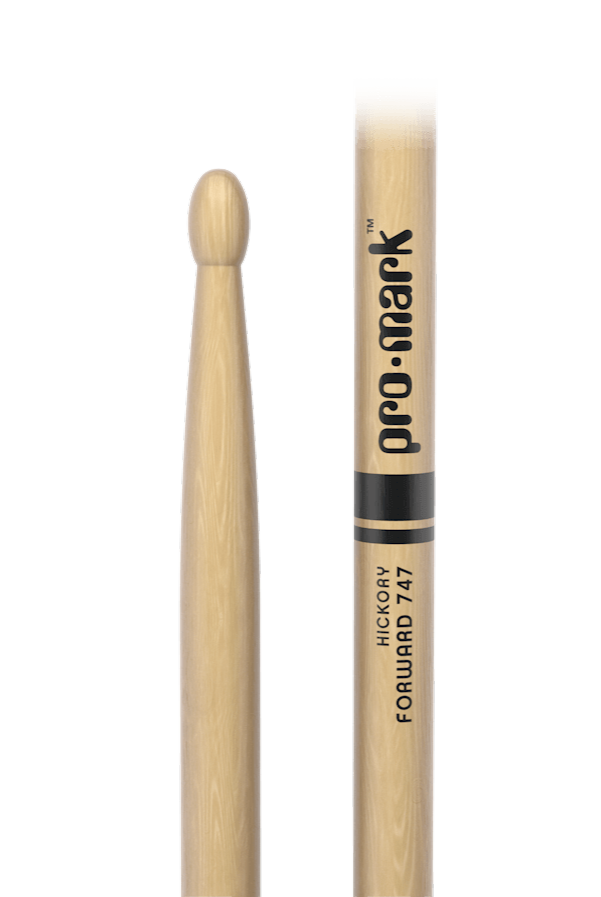 Promark Forward 747 Lacquered Hickory Wood Tip Drumsticks
