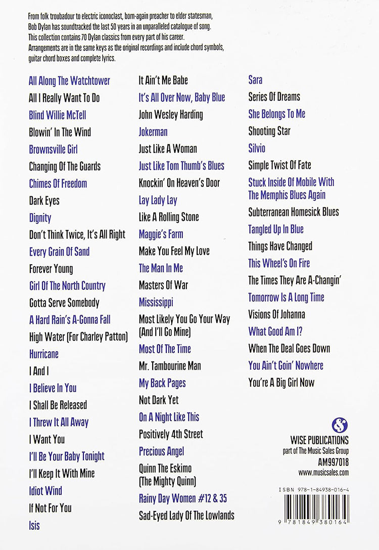 The Best Of Bob Dylan Chord Songbook