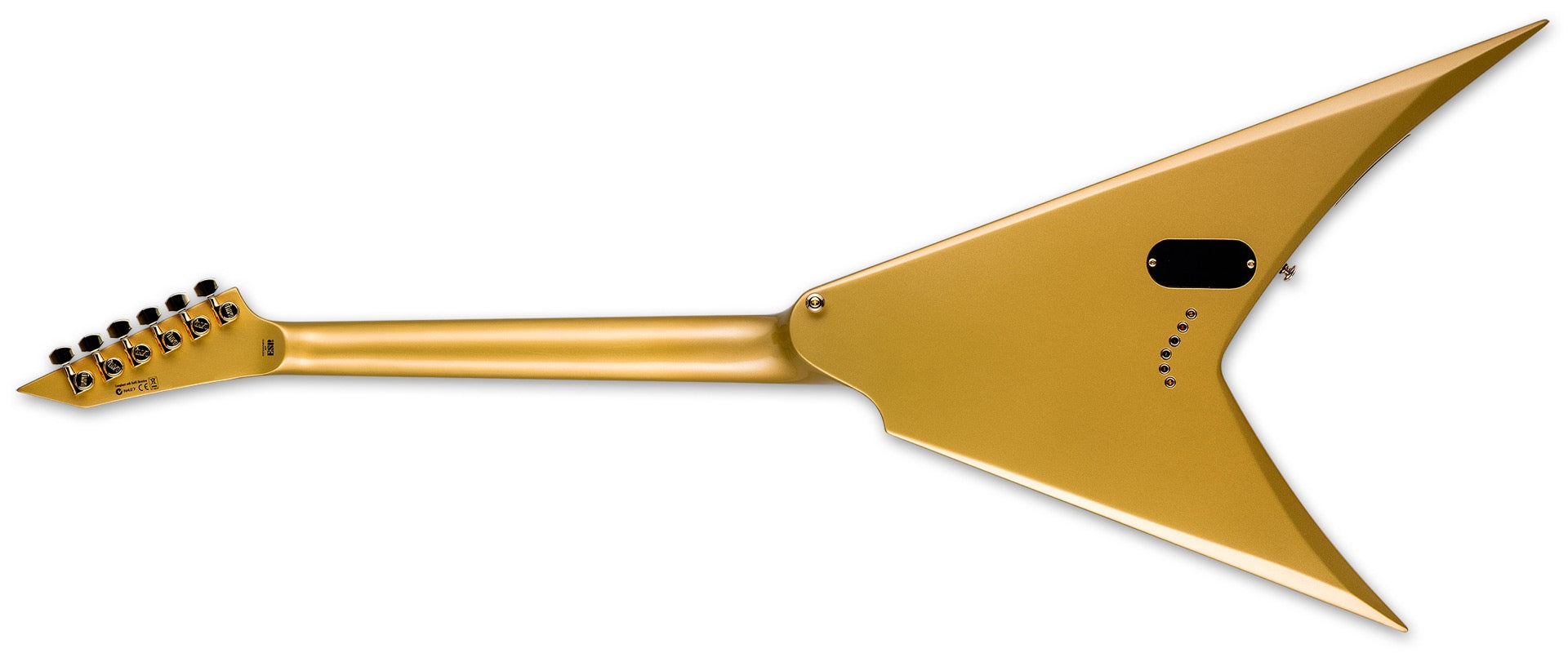 ESP LTD Kirk Hammett Signature V Electric Guitar in Metallic Gold