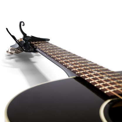 Kyser Quick Change Low Tension Acoustic Guitar Capo in Matte Black