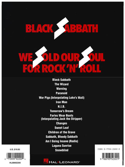 Black Sabbath We Sold Our Soul For Rock 'N' Roll Guitar Tab
