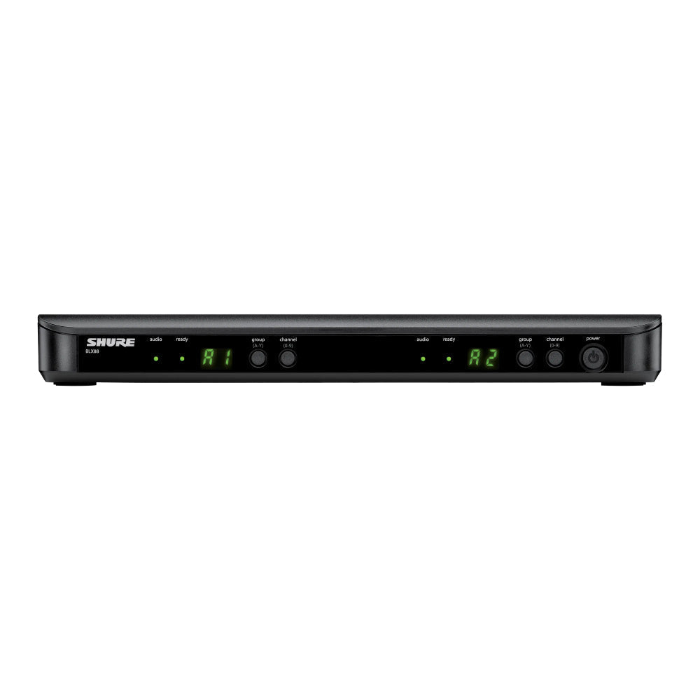 Shure BLX1288 PG58 & CVL Dual Channel Wireless Combo Mic System 614-638MHz